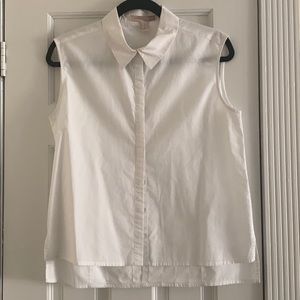 Forever 21 white button down with pleated back!